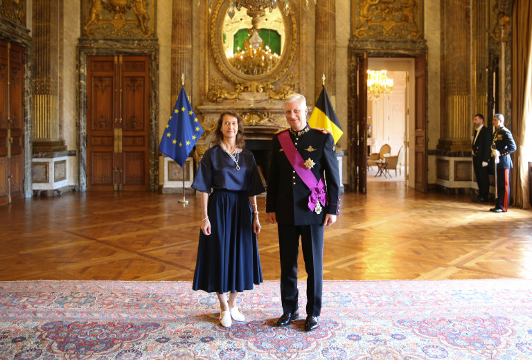 Ambassador Barbara Sušnik presented her Letters of Credence to His Majesty The King of the Belgians