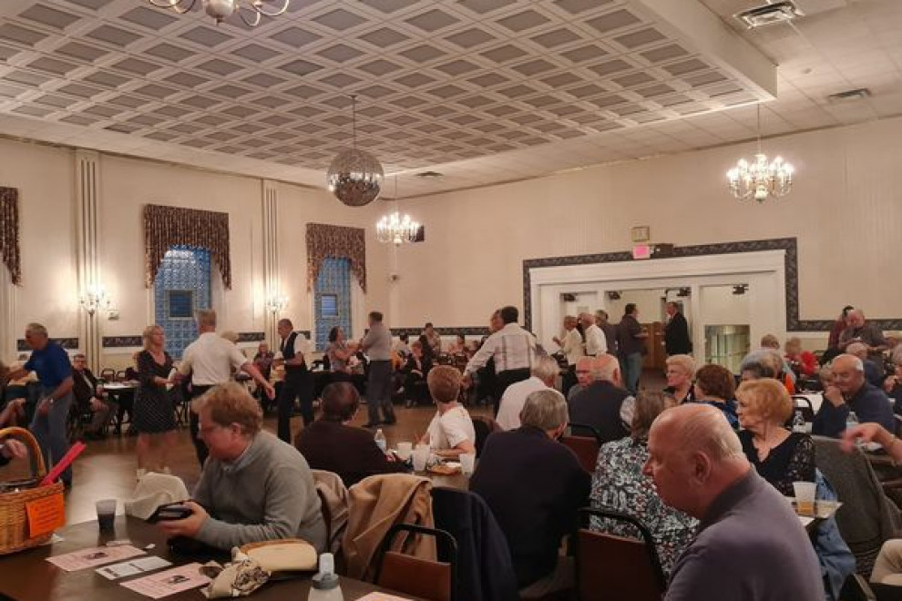 Visitors at the event at Recher Hall