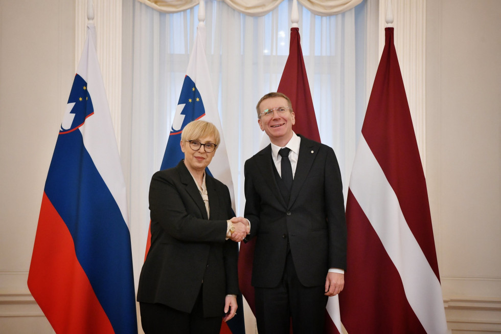 rokovanje predsednice Nataše Pirc Musar z latvijskim predsednikom