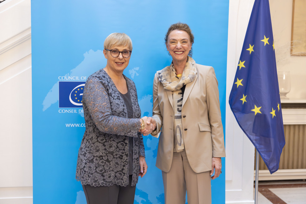 President Pirc Musar with Council of Europe Secretary General Marija Pejčinović Burić.