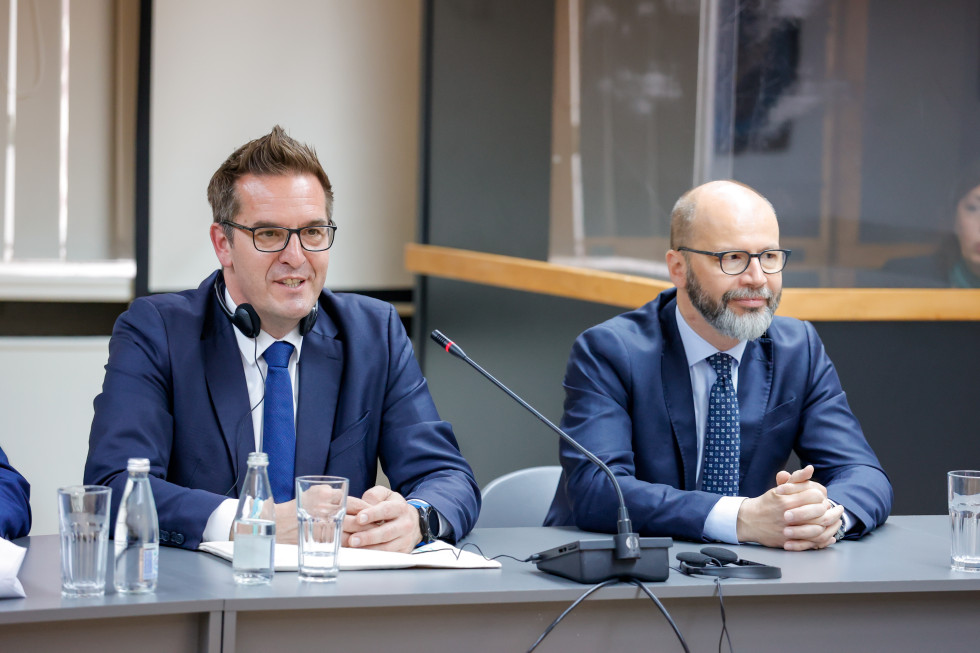 Župan Mestne občine Nova Gorica Samo Turel in veleposlanik Republike Slovenije v Skopju Gregor Presker
