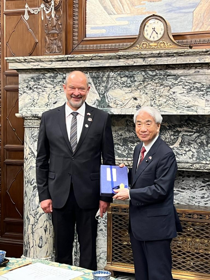 Meeting with the President of the House of Councillors, Hidehisa Otsuji