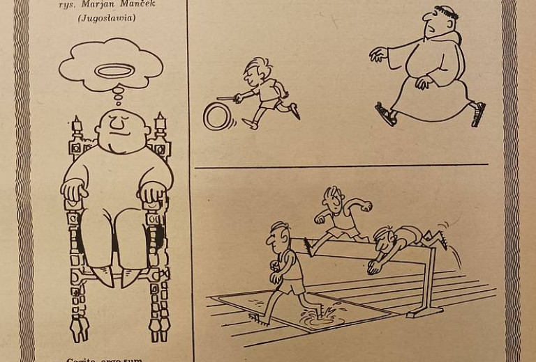 Retrospekcja ilustracji Marjana Mančka opublikowanych na łamach tygodnika Szpilki w 1969 r.