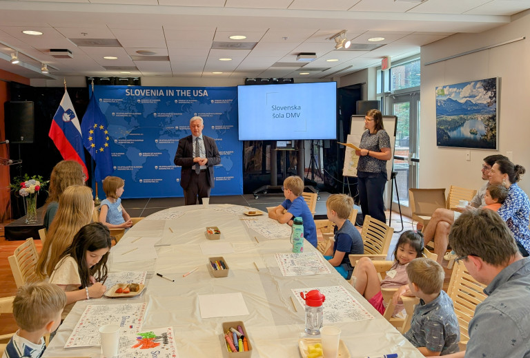 A new Slovenian language school opens at the Embassy of Slovenia in Washington for children from DC, Virginia, and Maryland