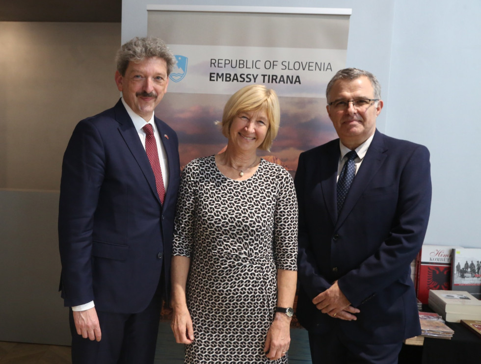 Ambassador Peter Japelj, Alenka Adamič and Prof. Vasil Tole