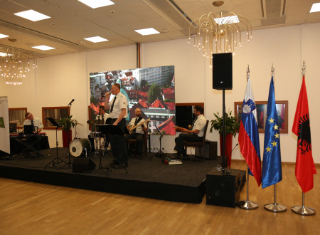Musical performance at the reception celebrating Slovenia’s Statehood Day.