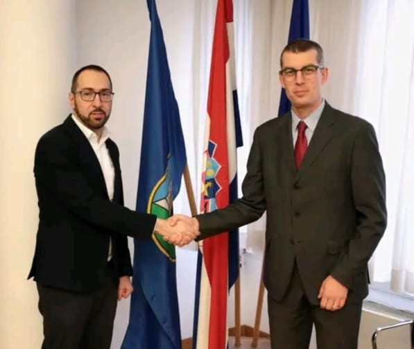 Župan Mesta Zagreb Tomašević in veleposlanik Slovenije Dovžan