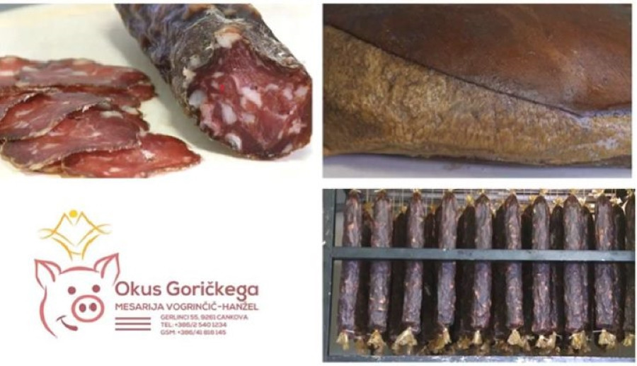 Blagovna znamka in izdelki kmetije Vogrinčič-Hanžel.