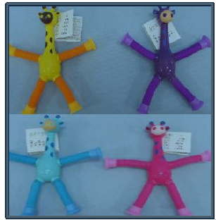 igrača teleskop žirafa violična, tukiz, pink, rumena, 