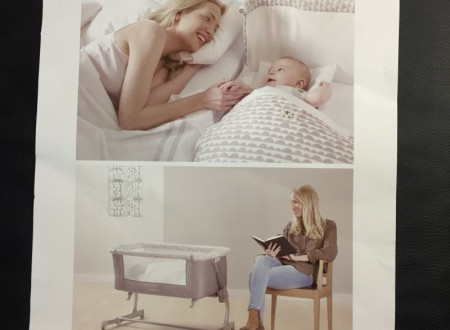 Oznake na otroški posteljici Brand s slikovnimi navodili za uporabo