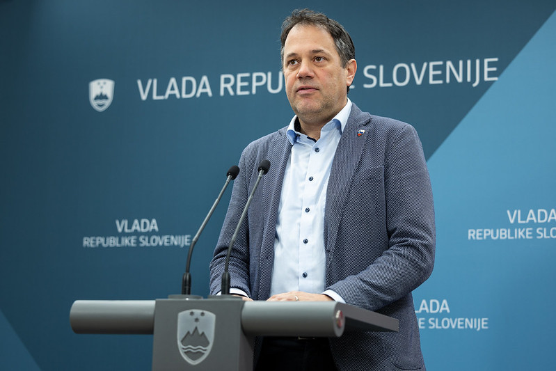 Minister Matej Arčon at the press conference