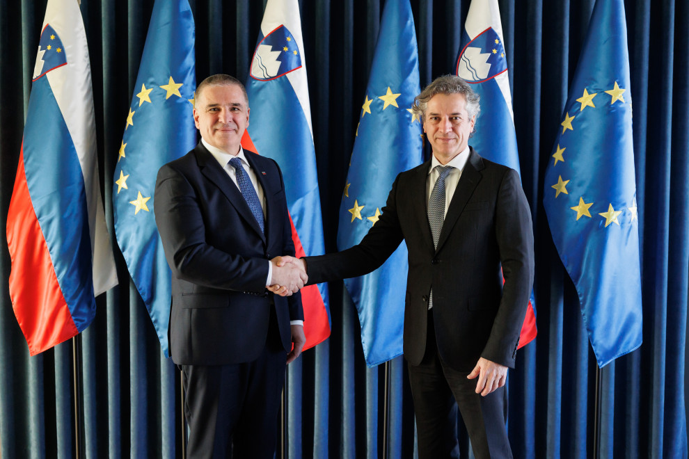 Prime Minister Robert Golob and President of the National Council Marko Lotrič