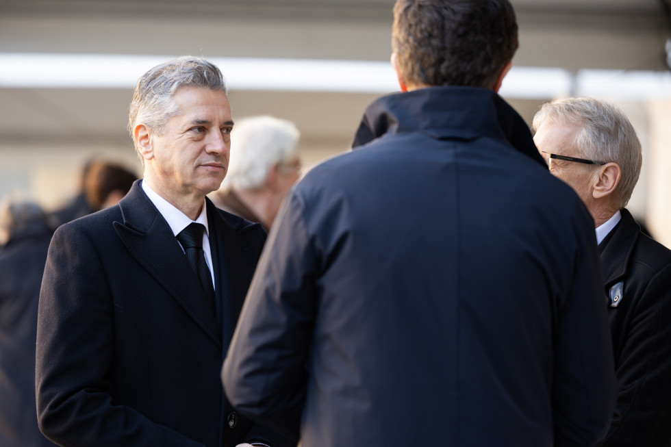 Prime Minister Golob at the memorial service for Jacques Delors