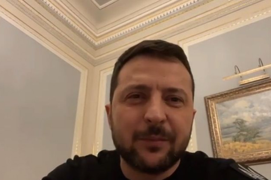 Predsednik Ukrajine Volodimir Zelenski se zahvaljuje slovenskemu narodu.