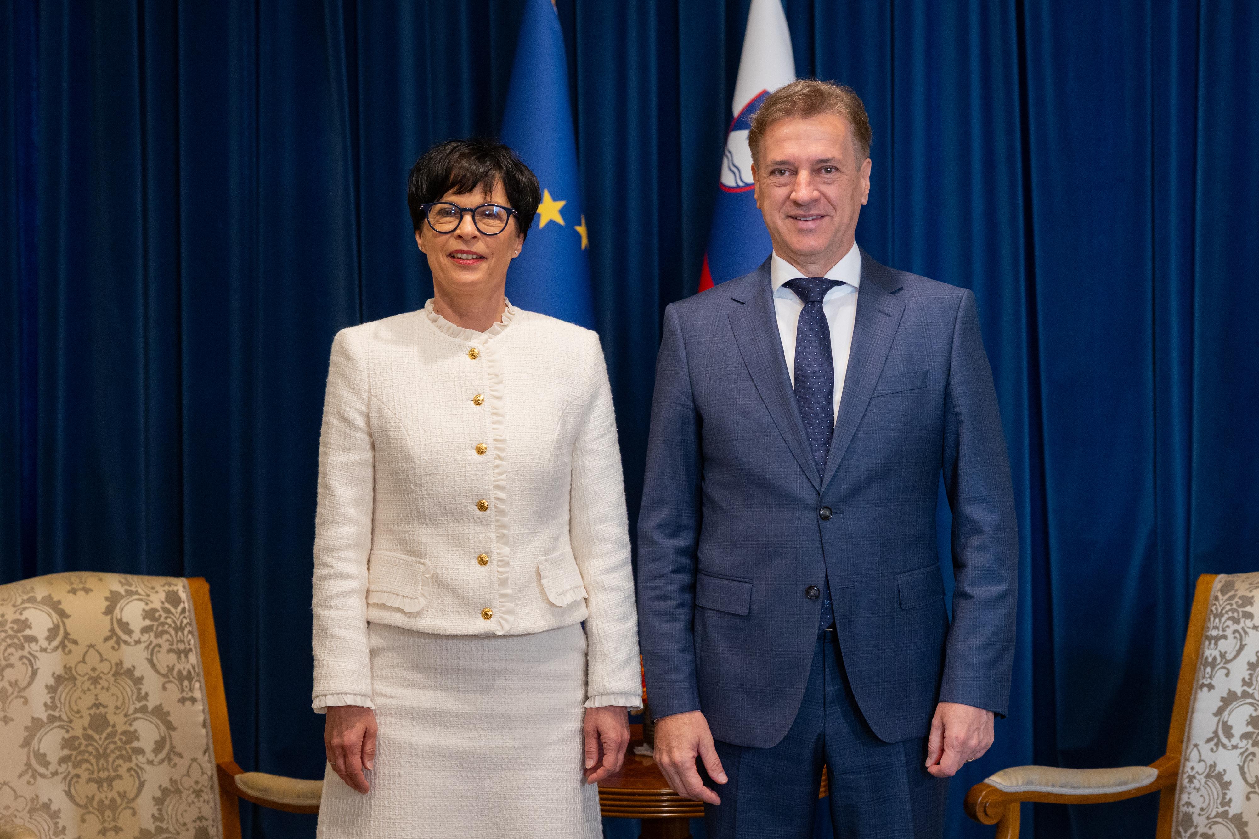 Prime Minister Dr Robert Golob Meets Commissioner for Enlargement Marta Kos