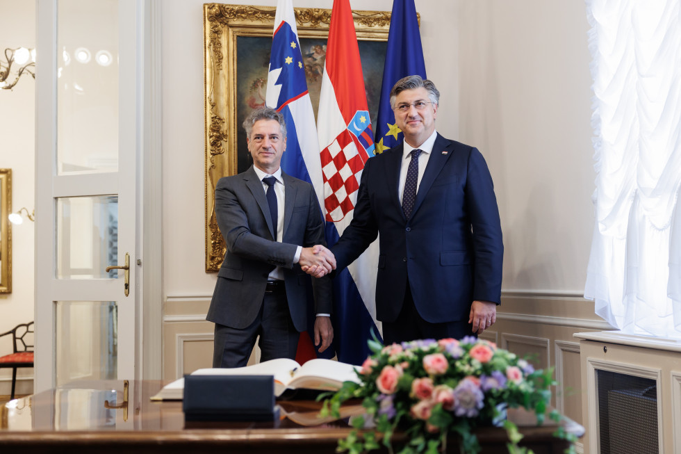 The Prime Minister Robert Golob and Andrej Plenković