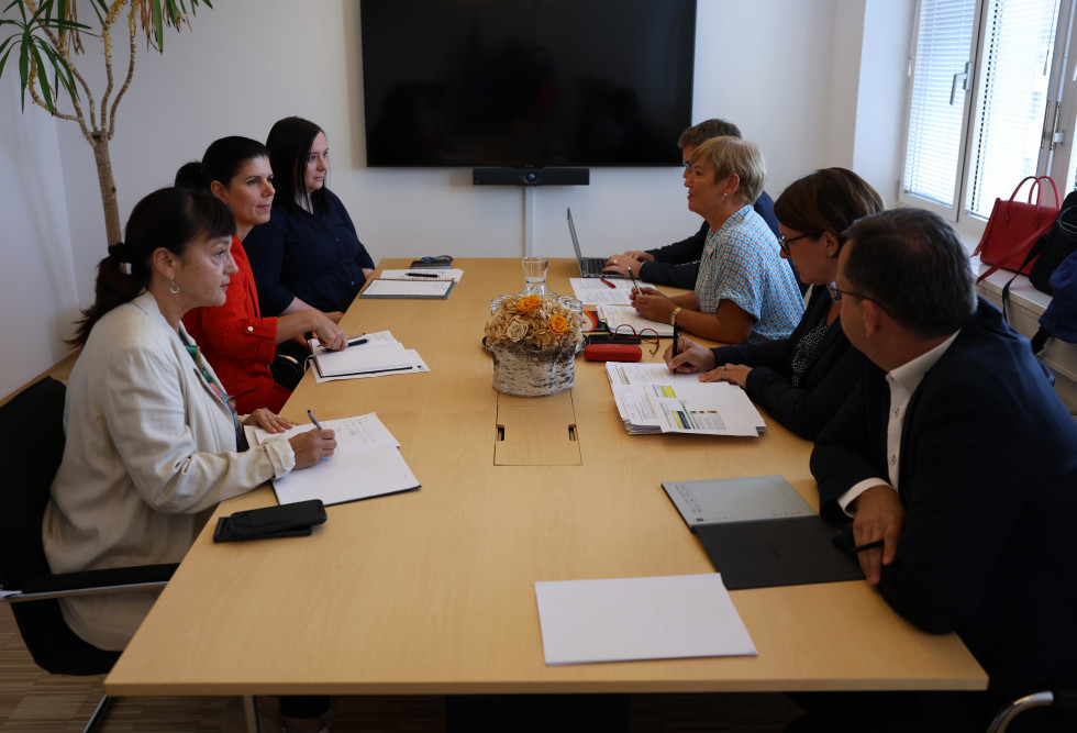 State Secretary for Intergenerational Dialogue and Housing Policy Nataša Lužar received the representatives of the Association of Social Institutions of Slovenia