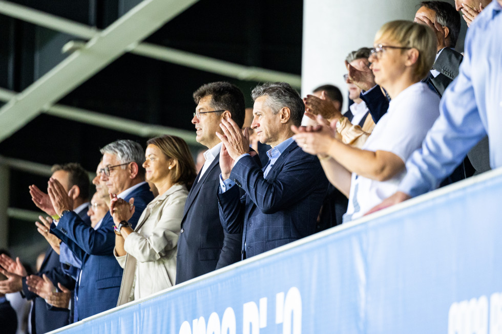 Prime Minister at a charity football match