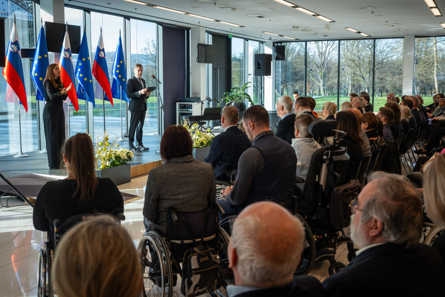 Prime Minister Robert Golob attended a reception for representatives of organisations of people with disabilities