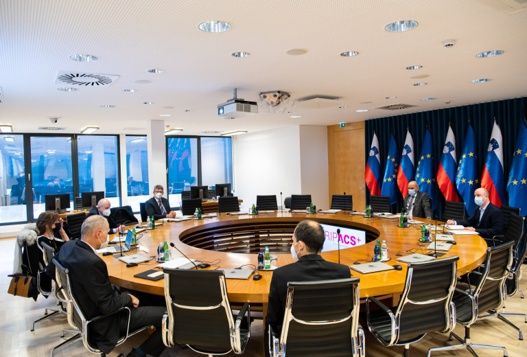 Prime Minister Janez Janša meets with representatives of companies united in the GREMO consortium