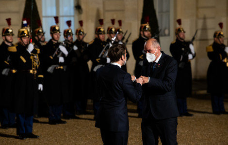 PV2 8852 (Prime Minister Janez Janša and French President Emmanuel Macron)