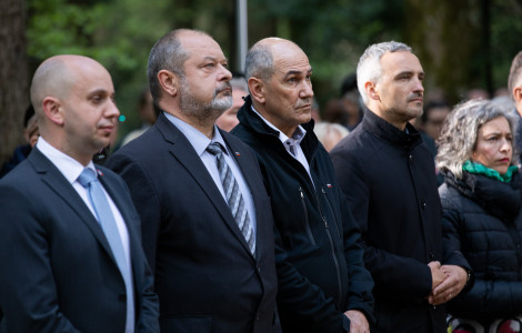 9D0A8978 (Prime Minister Janez Janša attended the state ceremony marking the Day of Uprising Against Occupation at Mala gora near Ribnica )