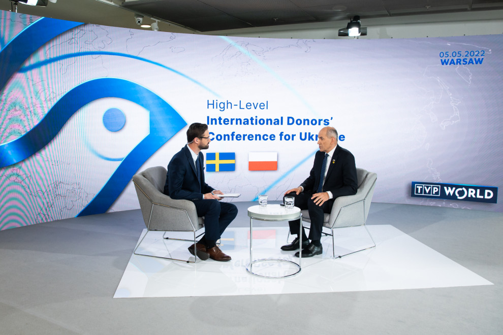Predsednik vlade Janez Janša gost na poljski televiziji TVP World