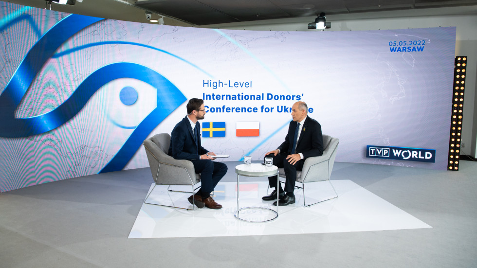 PPrime Minister Janez Janša is a guest on Polish TV TVP World