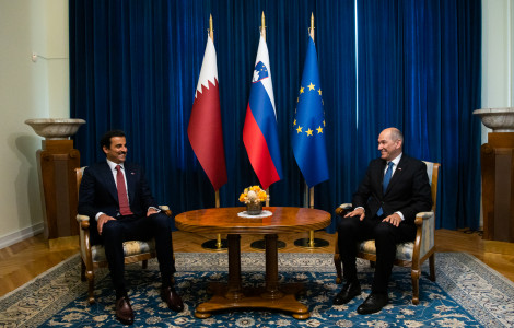 PV1 5403 (Prime Minister Janez Janša meets with Qatari Emir Al Thani)