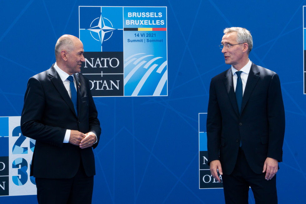 Predsednik vlade Janez Janša na vrhu zveze NATO in bilateralnih pogovorih v Bruslju
