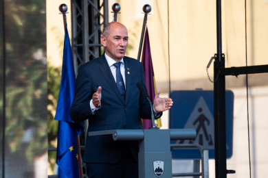 Ceremony marking the 30th anniversary of the battle of Trzin