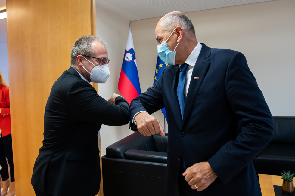 Prime minister Janez Janša meets with World Health Organization Regional Director for Europe