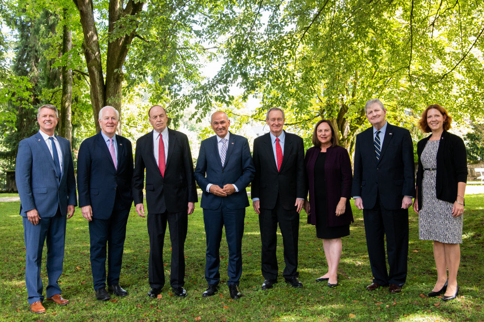 Prime Minister Janez Janša at a working lunch with US senators