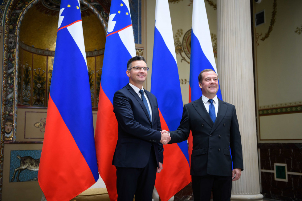 Slovenian Prime Minister Marjan Šarec on an official visit to Russia