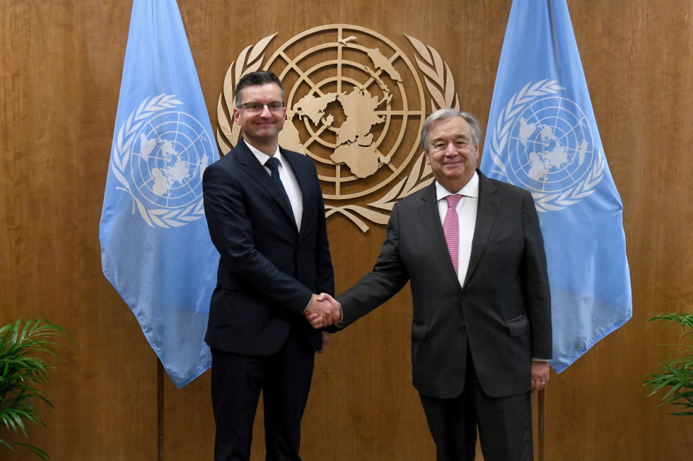 Prime Minister Marjan Šarec had a meeting with United Nations Secretary-General António Guterres