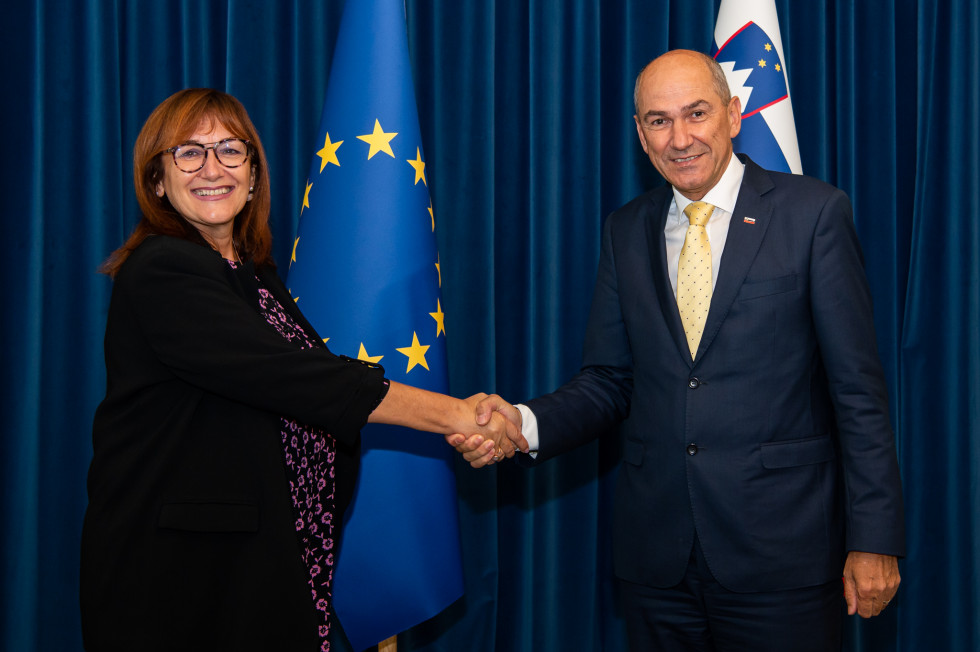 Prime Minister Janez Janša meets with European Commission Vice-President Dubravka Šuica