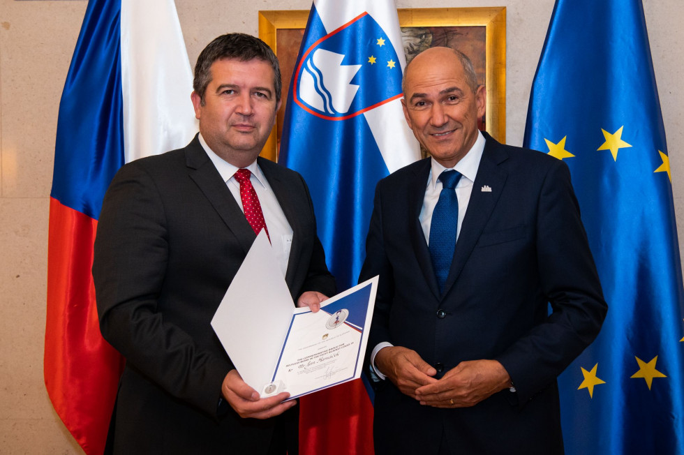 Srečanje predsednika vlade Janeza Janše s češkim ministrom za notranje zadeve