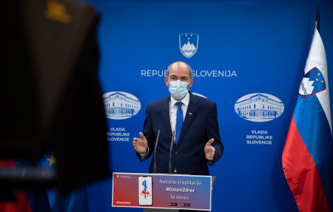 737A2204 (Prime Minister Janez Janša has presented the latest measures to contain the spread of coronavirus infection)