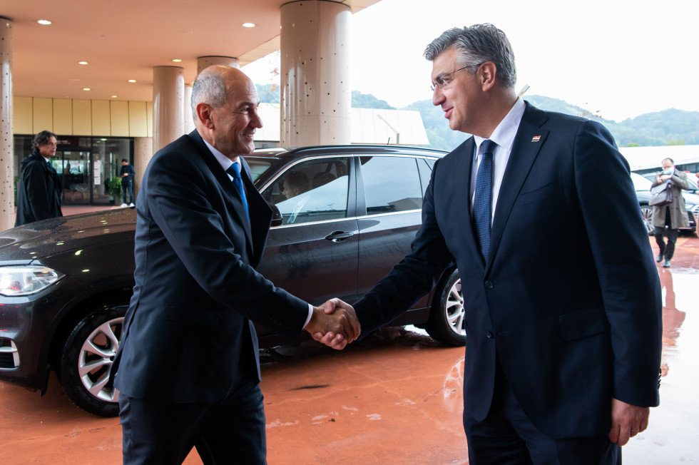 PM Janez Janša and Croatian PM Andrej Plenković.