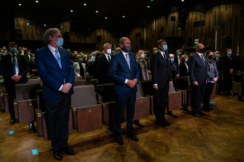 Predsednik vlade Janez Janša na državni proslavi ob dnevu reformacije