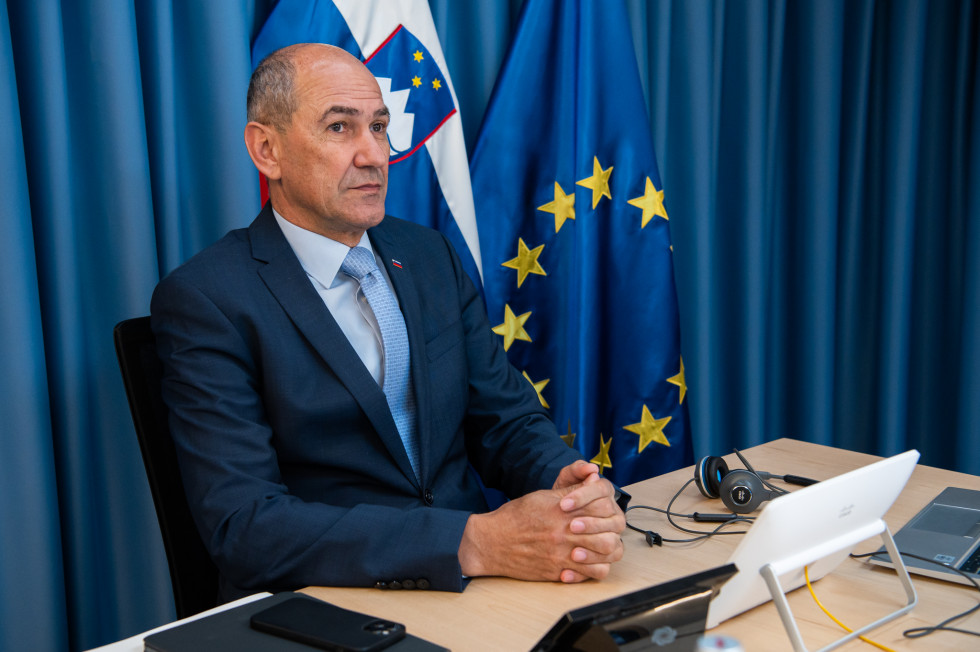 Prime Minister Janez Janša attends the Tripartite Social Summit