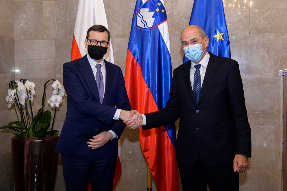 Prime Minister Janša meets with Polish Prime Minister Morawiecki