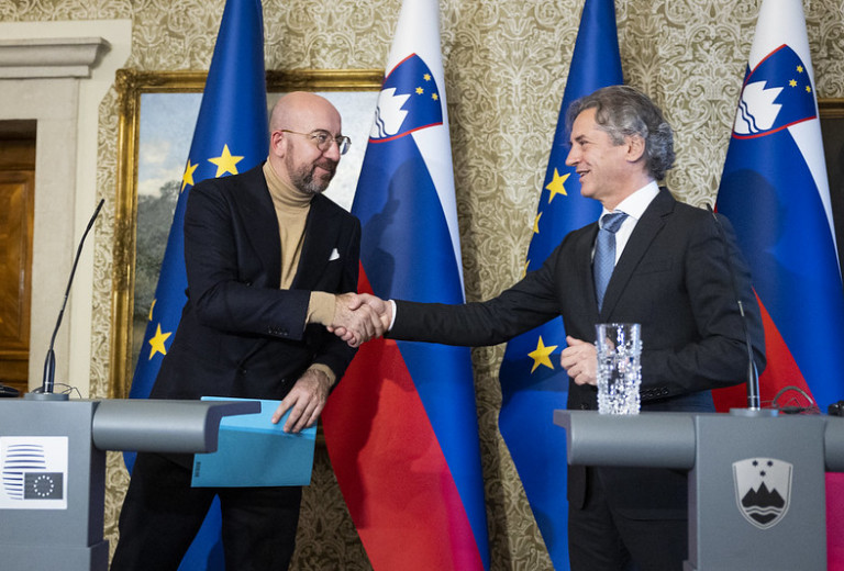 First visit by President of the European Council, Charles Michel, to Prime Minister Robert Golob Prime Minister of the Republic of Slovenia