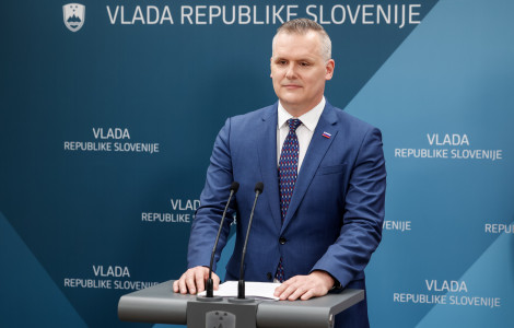 Kumer1304 (Minister for the Environment, Climate and Energy Bojan Kumer at the press conference after the government meeting)