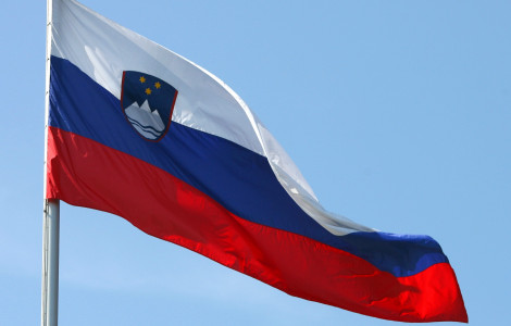 Slovenska zastava Stanko Gruden STA (Slovenian flag)