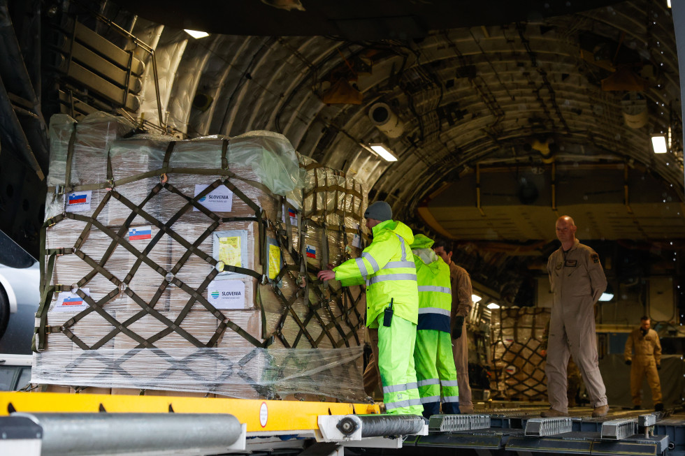 Aid package on the plane to Gaza