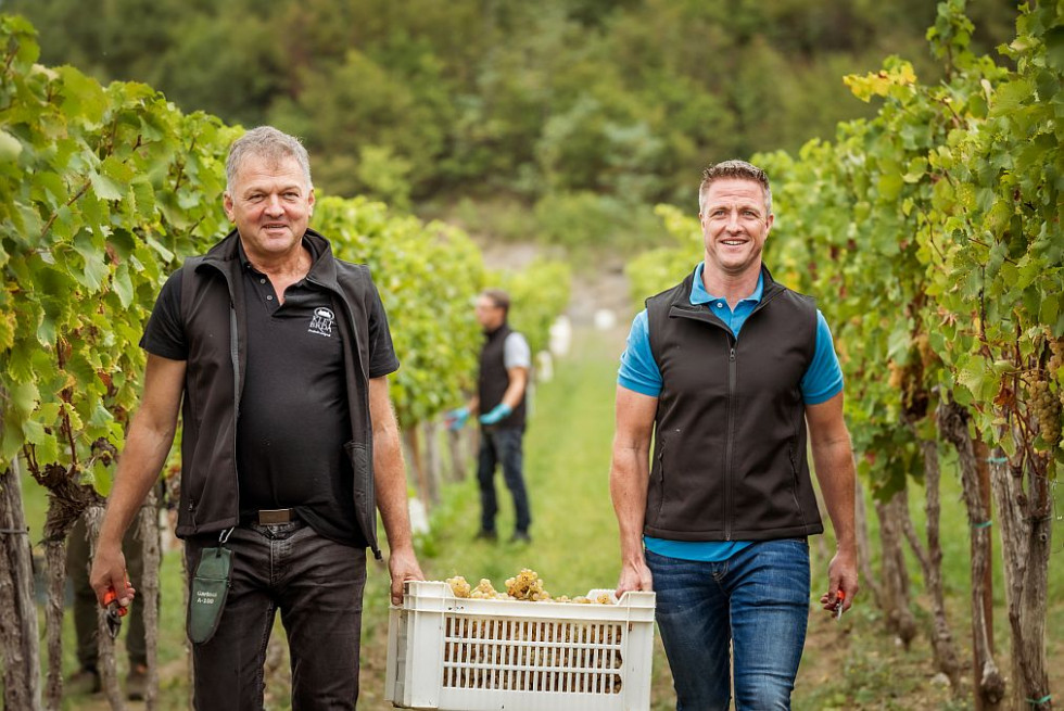 Director of Wine Brda Silvan Peršolja with Ralf Schumacher
