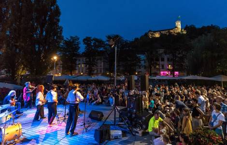 F010565 noci v stari ljubljani 05 andrej tarfila photo m 1 (This year's music festivals took place in four Slovenian cities – Ljubljana, Maribor, Murska Sobota, and Piran and its surroundings)