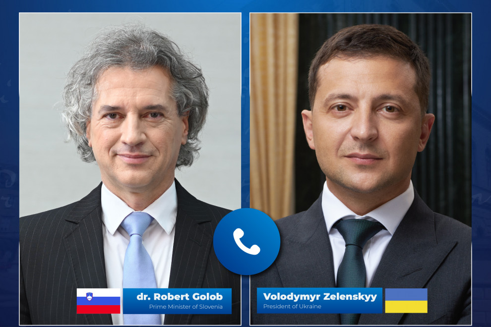 Prime Minister Golob has telephone conversation with Ukrainian President Zelenskyy