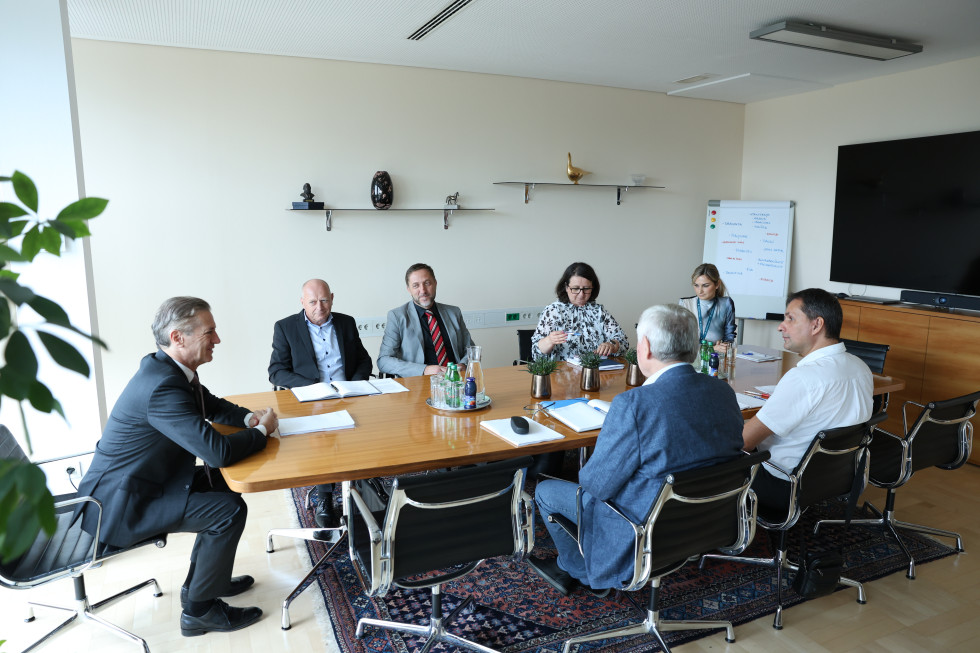 Prime Minister at a meeting with trade union representatives